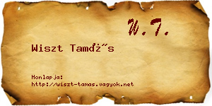 Wiszt Tamás névjegykártya