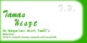 tamas wiszt business card